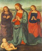 Madonna with Saints Adoring the Child a PERUGINO, Pietro